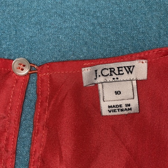 J.CREW FACTORY ruffle tank lined textured key hole button in back NEW size 10 - Picture 8 of 11